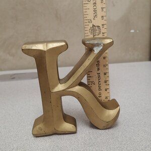 Golden Letter K Desk Decor